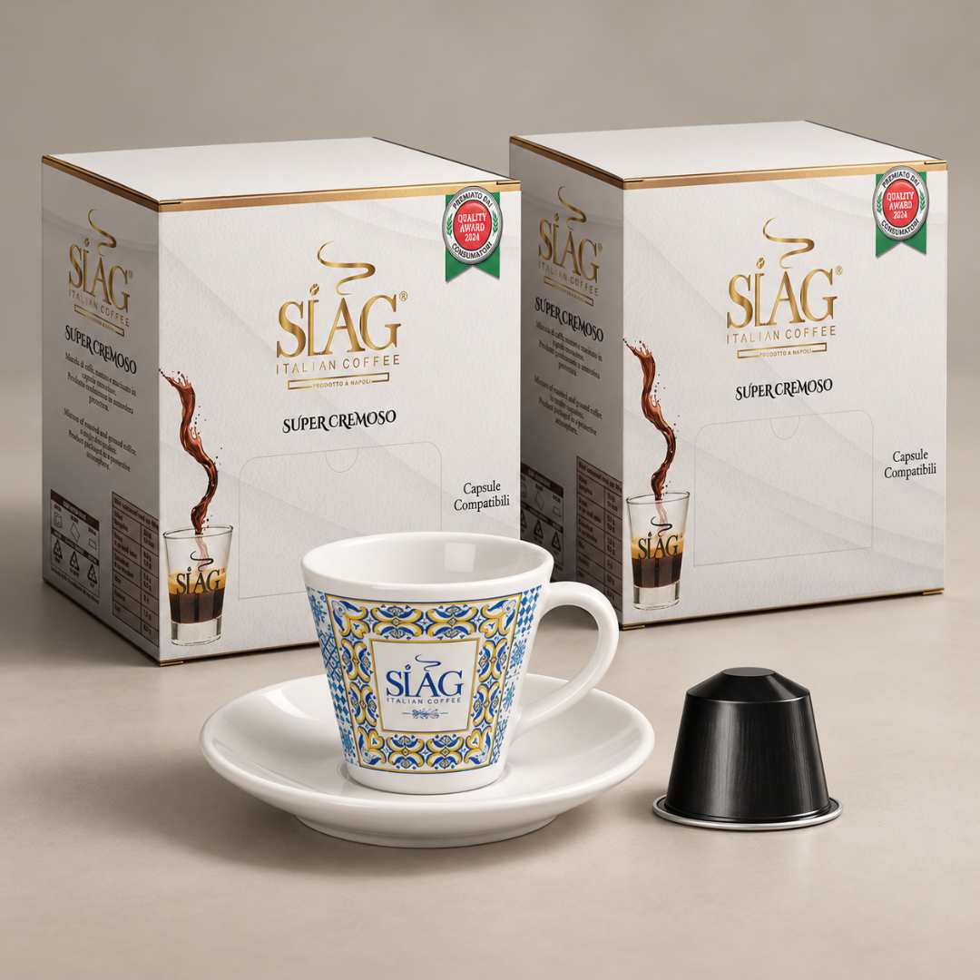 SIÀG Super Cremoso – Nespresso® Original Compatible Coffee Capsules | 100, 200 or 300 Capsules + Free Espresso Cup