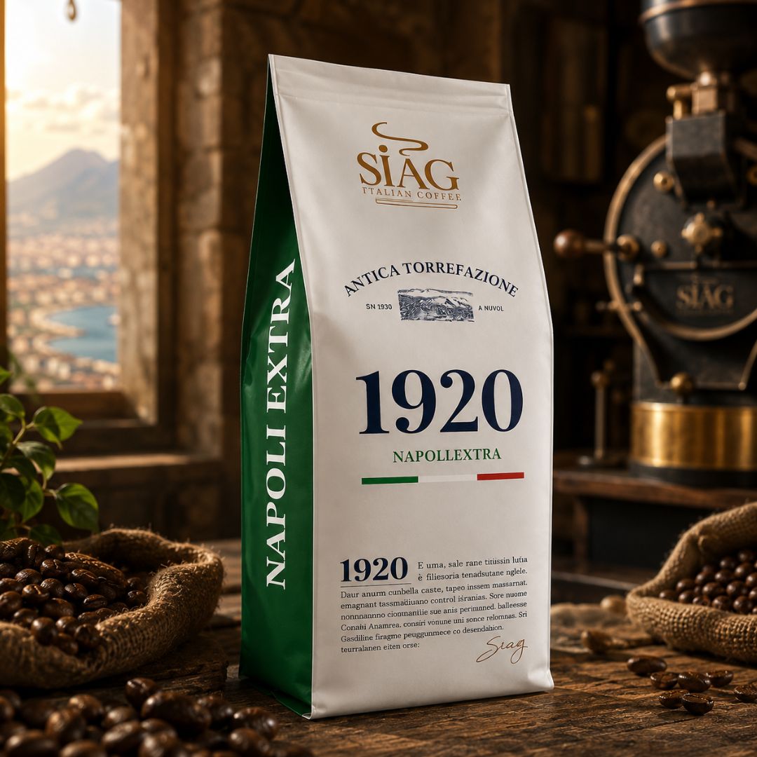 SIAG Napoli Extra Whole Bean Coffee – 100% Arabica – 1 kg