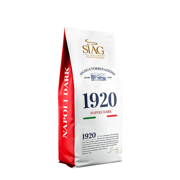 SIAG Napoli Dark Whole Bean Coffee – 50% Arabica & 50% Robusta – 1 kg
