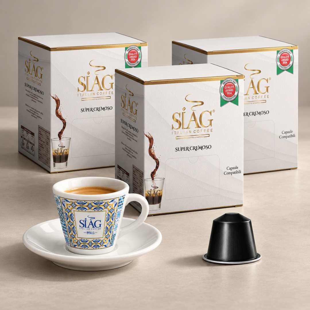SIÀG Super Cremoso – Nespresso® Original Compatible Coffee Capsules | 100, 200 or 300 Capsules + Free Espresso Cup