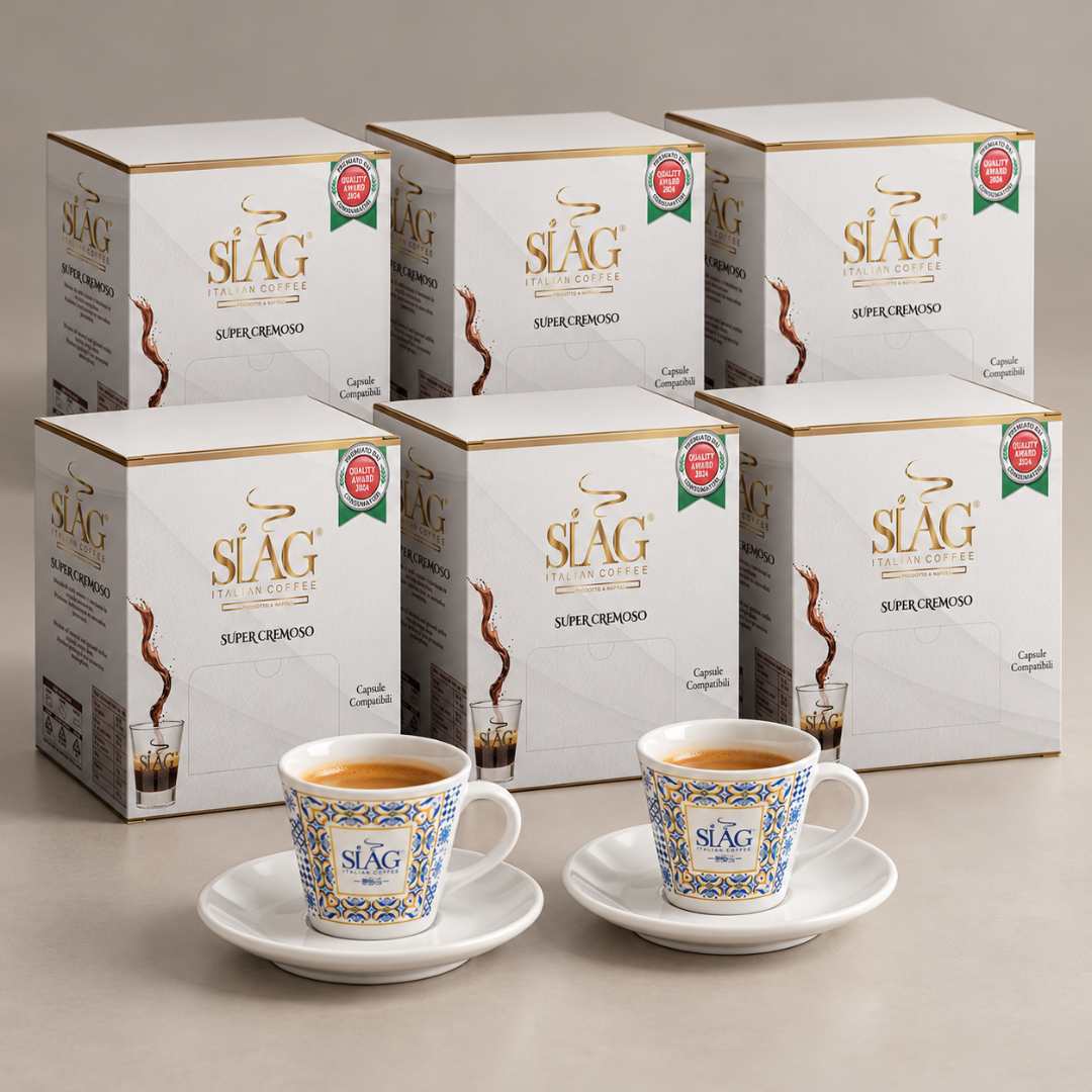 SIÀG Super Cremoso – Nespresso® Original Compatible Coffee Capsules | 100, 200 or 300 Capsules + Free Espresso Cup