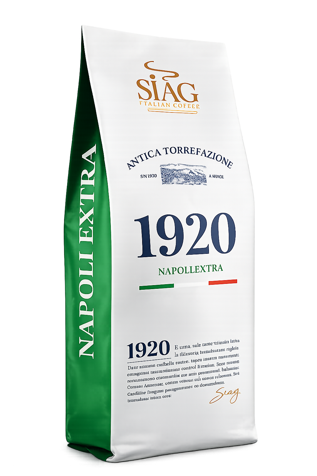 SIAG Napoli Extra Whole Bean Coffee – 100% Arabica – 1 kg