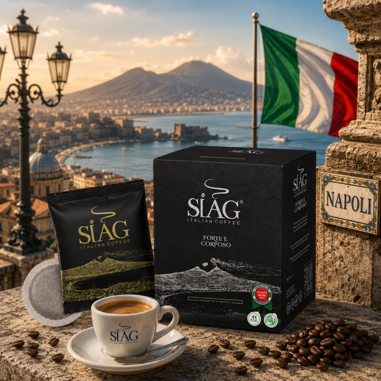 SIAG Miscela Nera ESE Coffee Pods – 80% Robusta & 20% Arabica