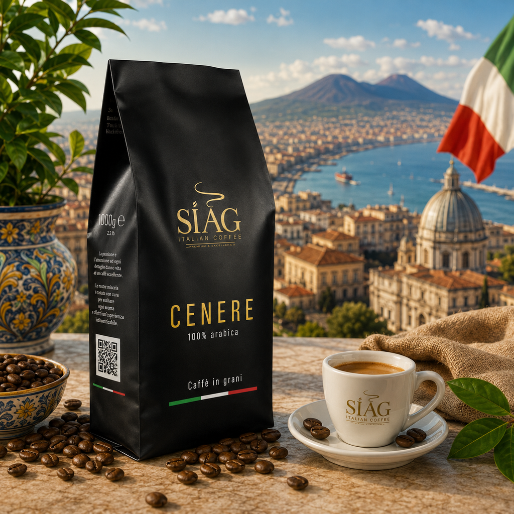 SIAG Cenere 100% Arabica Whole Bean Coffee – 1 kg
