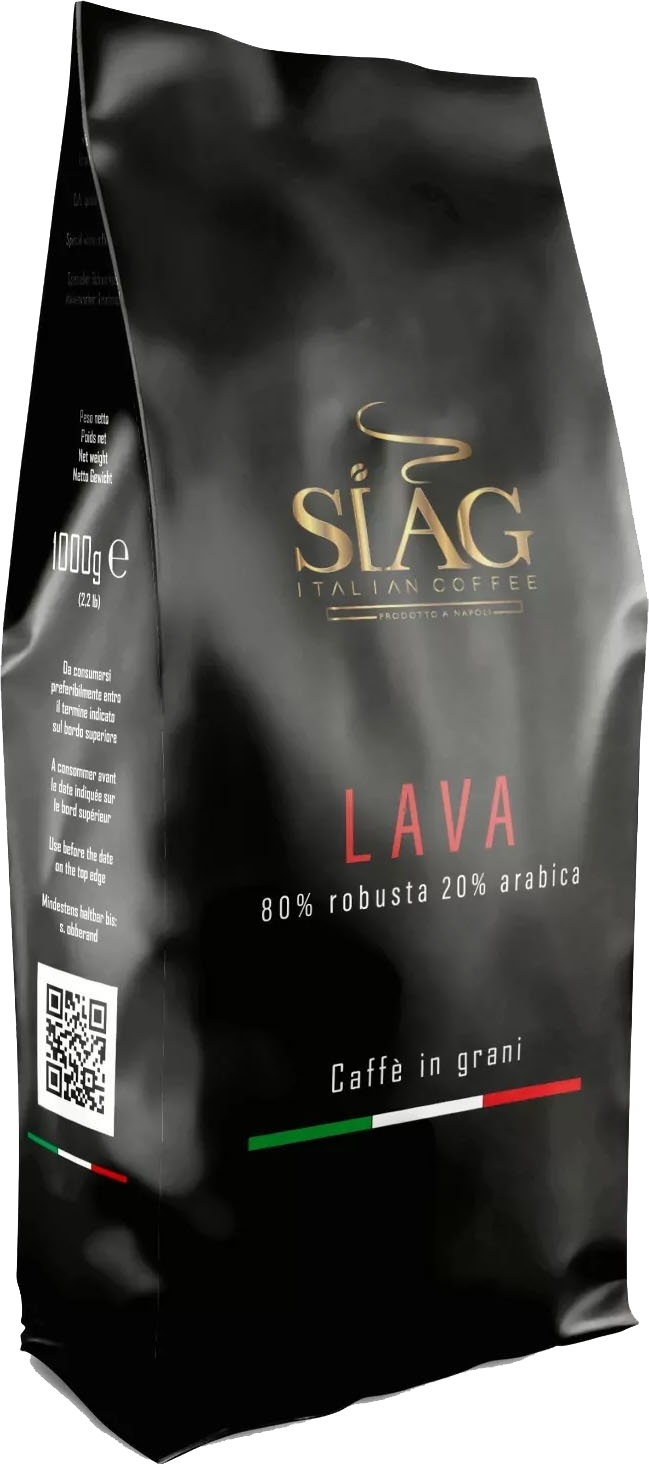 SIAG Lava Whole Bean Coffee – 70% Robusta & 30% Arabica – 1 kg