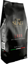 SIAG Lava Whole Bean Coffee – 70% Robusta & 30% Arabica – 1 kg