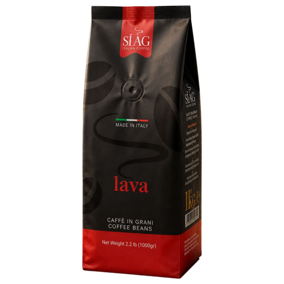 SIAG Lava Whole Bean Coffee – 70% Robusta & 30% Arabica – 1 kg