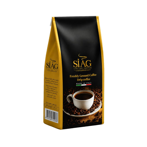 SIAG 100% Arabica Ground Coffee for Drip & Filter – 340 g