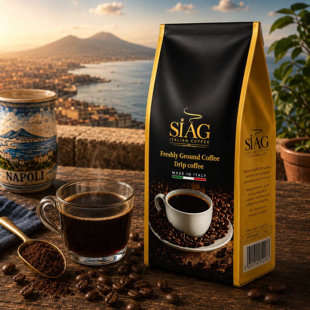 SIAG 100% Arabica Ground Coffee for Drip & Filter – 340 g