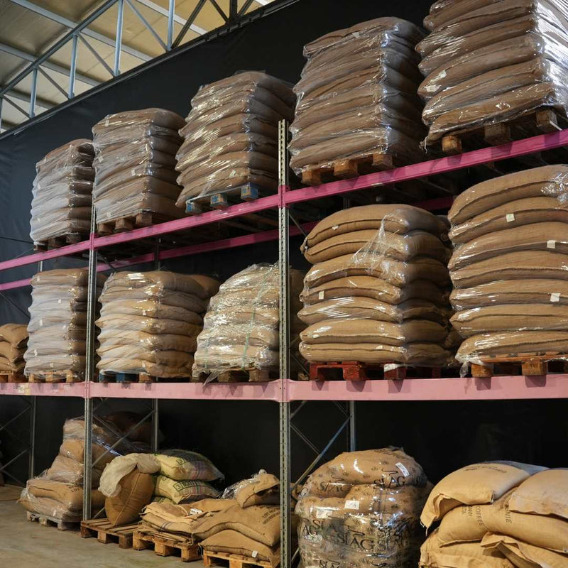 Coffee sacks in our warehouse